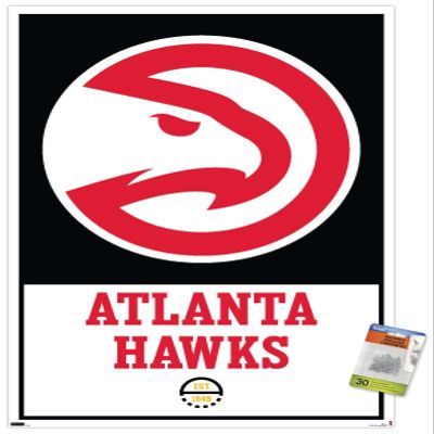 NBA Atlanta Hawks - Logo 21 Wall Poster with Pushpins