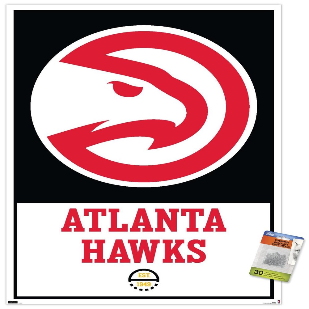 NBA Atlanta Hawks - Logo 21 Wall Poster with Pushpins