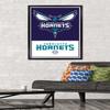 Trends International NBA Charlotte Hornets - Logo 21 Wall Poster, 22.375" x 34", Black Framed Version view 2