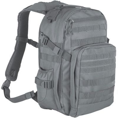 Fox Outdoor Products Liberty Tac Pack | 28L MOLLE Tactical Daypack with Dual Compartments, Hydration Pocket & Organizer Panel, Shadow Gray, 8" x 11" x 17"