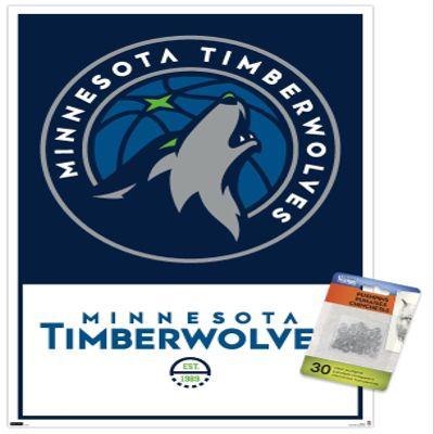 NBA Minnesota Timberwolves - Logo 21 Wall Poster with Push Pins