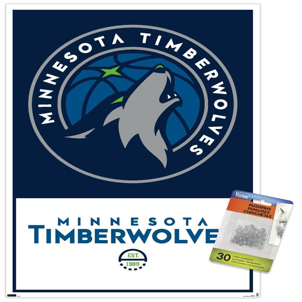 NBA Minnesota Timberwolves - Logo 21 Wall Poster with Push Pins