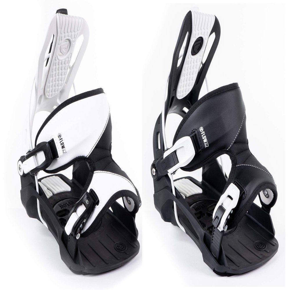 2026 Flow Alpha LTD Black and White Snowboard Bindings- XL (11-14)