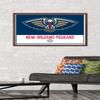 Trends International NBA New Orleans Pelicans - Logo 21 Wall Poster, 22.375" x 34", Mahogany Framed Version view 2