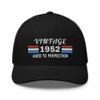 1952 73rd Birthday Embroidered Trucker Hat Cap, 73 Year Old Birthday Hat Gift Black view 1