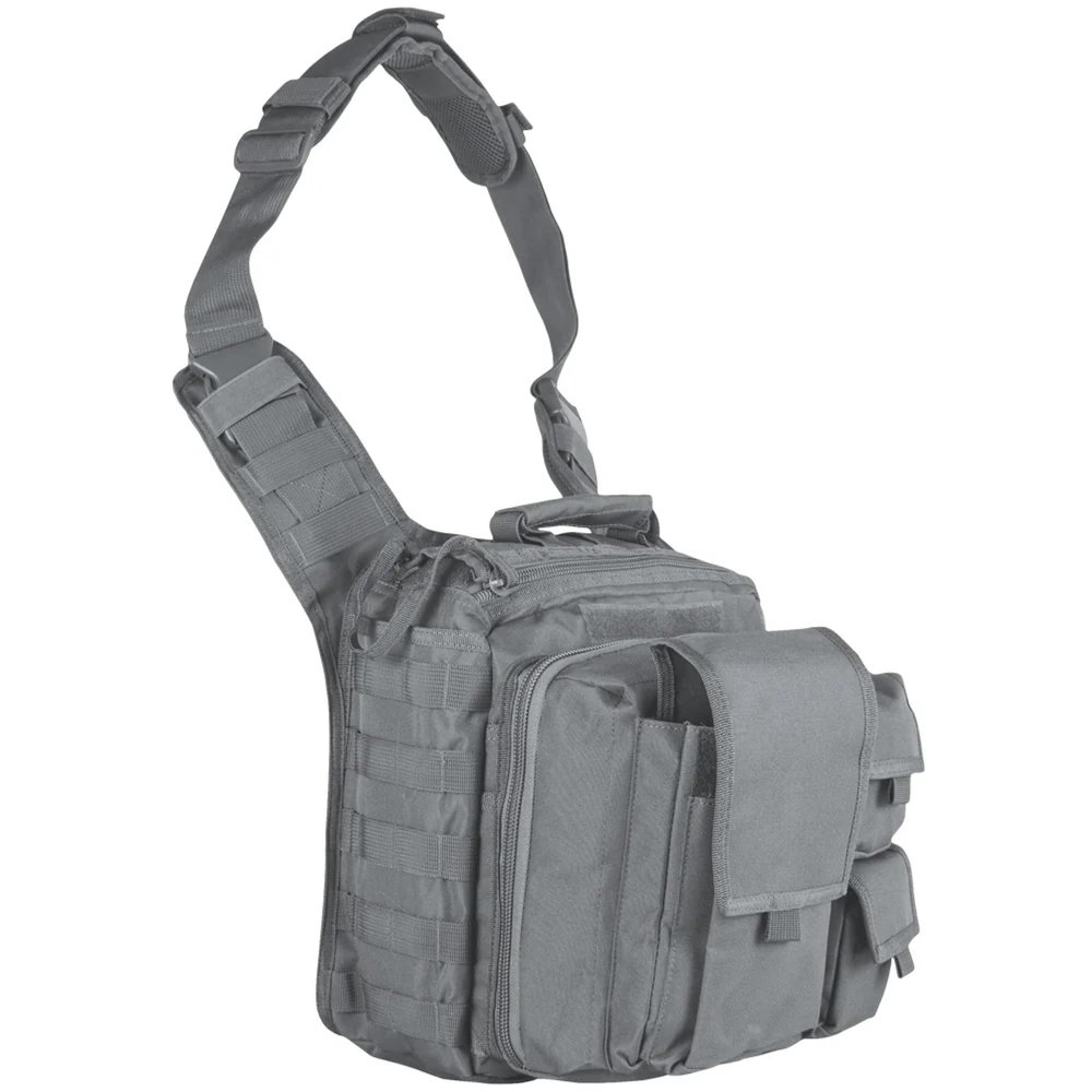 Fox Outdoor Products Over The Headrest Go-to Bag w/Modular Pockets, Adjustable Strap, & Concealed Storage for Everyday Use, Grey