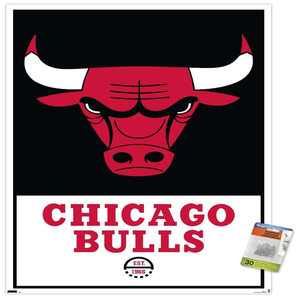 NBA Chicago Bulls - Logo 21 Wall Poster with Pushpins