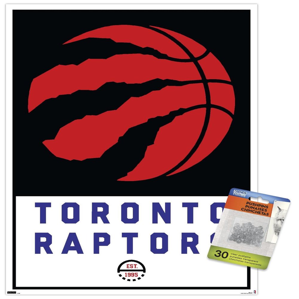 NBA Toronto Raptors - Logo 21 Wall Poster with Push Pins