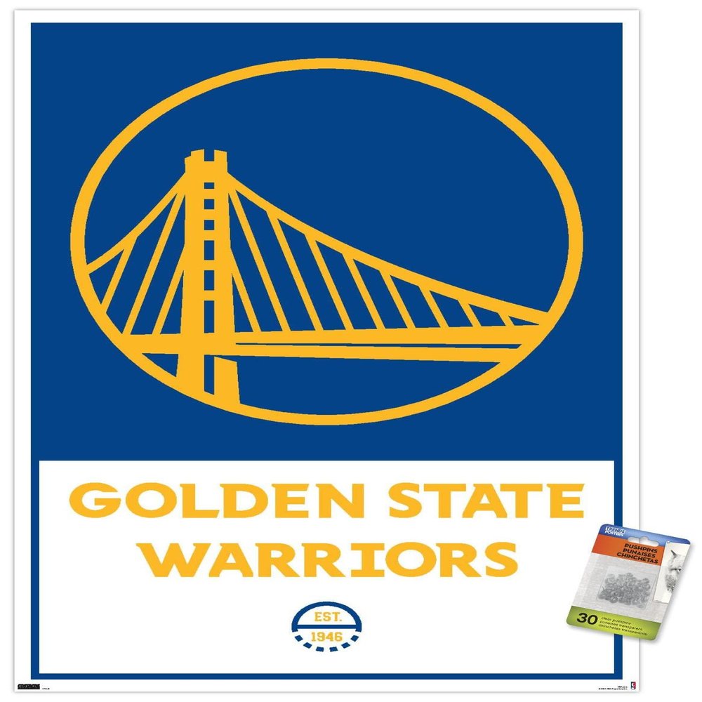 NBA Golden State Warriors - Logo 21 Wall Poster with Push Pins