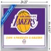 Trends International NBA Los Angeles Lakers - Logo 21 Wall Poster, 14.725" x 22.375", Silver Framed Version view 3