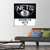 NBA Brooklyn Nets - Logo 21 Wall Poster with Pushpins view 2
