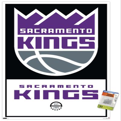 NBA Sacramento Kings - Logo 21 Wall Poster with Push Pins