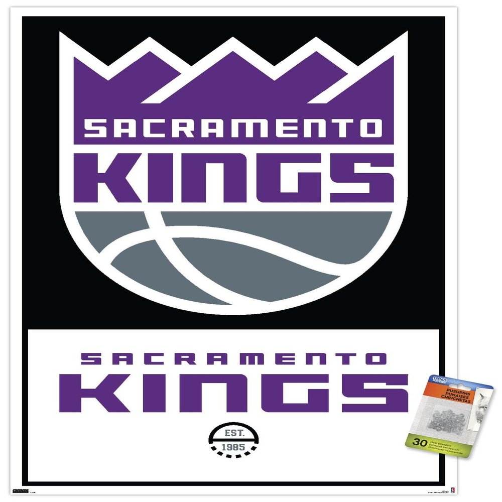 NBA Sacramento Kings - Logo 21 Wall Poster with Push Pins