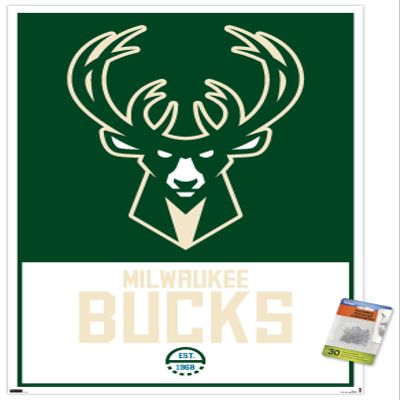 NBA Milwaukee Bucks - Logo 21 Wall Poster with Pushpins
