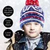 ABG Accessories baby boys Toddler Winter Hat, Kids Gloves, Nasa Beanie for and Girls Ages 4-7 Cold Weather Hat, Blue/Red, Years US view 2