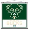 Trends International NBA Milwaukee Bucks - Logo 21 Wall Poster, 22.375" x 34", Premium Print and Black Hanger Bundle view 1