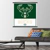 Trends International NBA Milwaukee Bucks - Logo 21 Wall Poster, 22.375" x 34", Premium Print and Black Hanger Bundle view 2