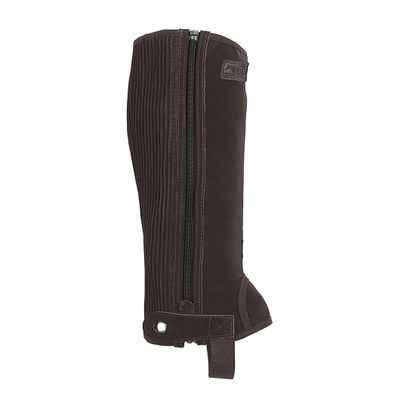 Dover Saddlery Riding Sport - Adults' Synthetic Suede Half Chaps with Silicone Grip Patches, Color: Brown, Size: Medium