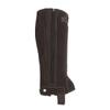 Dover Saddlery Riding Sport - Adults' Synthetic Suede Half Chaps with Silicone Grip Patches, Color: Brown, Size: Medium view 1
