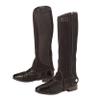 Dover Saddlery Riding Sport - Adults' Synthetic Suede Half Chaps with Silicone Grip Patches, Color: Brown, Size: Medium view 2