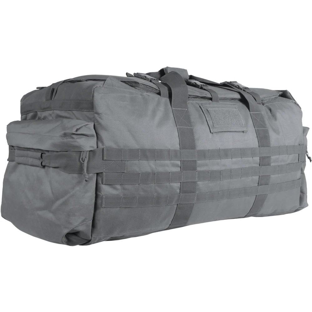 Fox Outdoor Products Jumbo Patrol Bag - Convertible Gear Hauler with Backpack Straps, Compression Straps & Modular Storage, SHADOW GREY