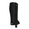 Dover Saddlery Riding Sport - Adults' Synthetic Suede Half Chaps with Silicone Grip Patches, Color: Black, Size: Small view 1