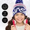 ABG Accessories Boys and Girls Winter Hat with Kids Gloves Set, NASA for Ages 4-7 view 2
