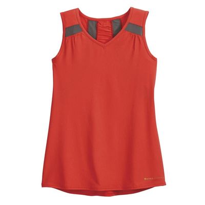 Noble Equestrian Ladies' Erin Solid Tank Top, Color: Cherry Red/Asphalt, Size: Xs