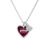 Mississippi State Bulldogs Amara Crystal Heart Silver Chain Necklace Jewelry Gift MSU view 1
