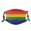 Niqqzit Rainbow Glitter Gay Pride Flag Mask with Filter Breathable Face Mask Washable Balaclava Bandana Mouth Cover with Adjustable Ear Loops view 1