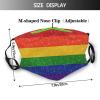 Niqqzit Rainbow Glitter Gay Pride Flag Mask with Filter Breathable Face Mask Washable Balaclava Bandana Mouth Cover with Adjustable Ear Loops view 2