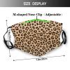Niqqzit Leopard Animal Print Mask with Filter Breathable Face Mask Washable Balaclava Bandana Mouth Cover with Adjustable Ear Loops view 2