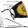 Niqqzit Sunflower American Flag Mask with Filter Breathable Face Mask Washable Balaclava Bandana Mouth Cover with Adjustable Ear Loops view 4