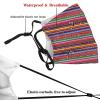 Niqqzit Serape Rainbow Stripes Mexican Pattern Mask with Filter Breathable Face Mask Washable Balaclava Bandana Mouth Cover with Adjustable Ear Loops view 4