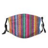 Niqqzit Mexico Serape Leopard Print Mask with Filter Breathable Face Mask Washable Balaclava Bandana Mouth Cover with Adjustable Ear Loops view 1