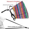 Niqqzit Mexico Serape Leopard Print Mask with Filter Breathable Face Mask Washable Balaclava Bandana Mouth Cover with Adjustable Ear Loops view 4