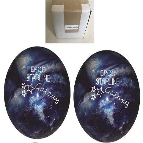 BuyBocceBalls - EPCO Duckpin Bowling Balls - - (4 7/8", 3lbs 8oz) Pack of 2 - Starline Galaxy -Blue - Made in USA