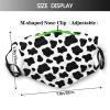 Niqqzit Cow Print Black & White Mask with Filter Breathable Face Mask Washable Balaclava Bandana Mouth Cover with Adjustable Ear Loops view 2