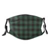 Niqqzit Green Buffalo Check Plaid Mask with Filter Breathable Face Mask Washable Balaclava Bandana Mouth Cover with Adjustable Ear Loops view 1