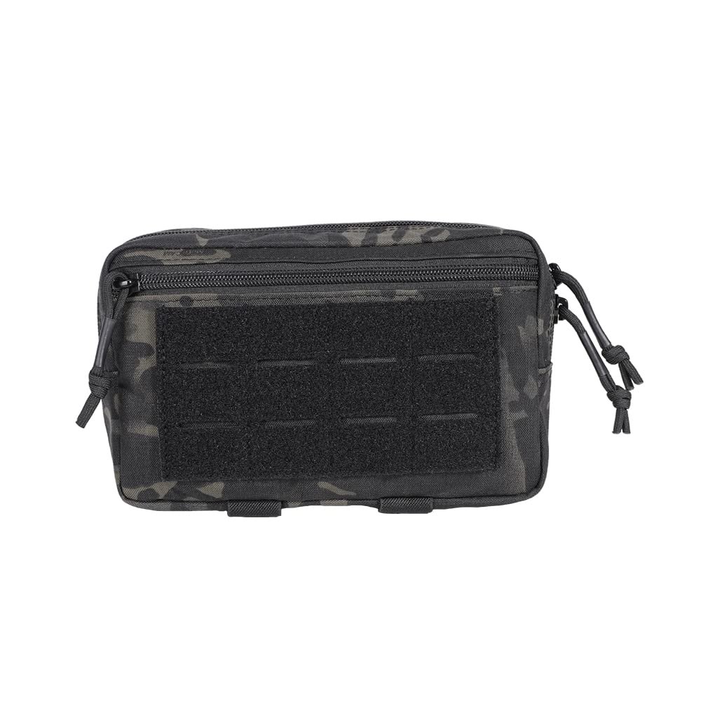 EXCELLENT ELITE SPANKER Tactical Molle Admin Pouch for Tactical Vest Chest Waist Pack Utility Tool Pouch Tactical EDC Bag(Multicam Black)
