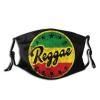 Niqqzit Jamaican Reggae Logo Mask with Filter Breathable Face Mask Washable Balaclava Bandana Mouth Cover with Adjustable Ear Loops view 1