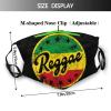 Niqqzit Jamaican Reggae Logo Mask with Filter Breathable Face Mask Washable Balaclava Bandana Mouth Cover with Adjustable Ear Loops view 2
