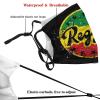 Niqqzit Jamaican Reggae Logo Mask with Filter Breathable Face Mask Washable Balaclava Bandana Mouth Cover with Adjustable Ear Loops view 4