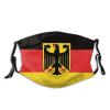 Niqqzit German Eagle Flag Mask with Filter Breathable Face Mask Washable Balaclava Bandana Mouth Cover with Adjustable Ear Loops view 1