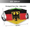 Niqqzit German Eagle Flag Mask with Filter Breathable Face Mask Washable Balaclava Bandana Mouth Cover with Adjustable Ear Loops view 2