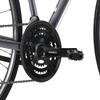 XDS Cross200 21 Speed Hybrid Bike Commuter City Bike, for Men and Women, 700C Wheel Lightweight Aluminum Alloy Frame (Shiny Grey, Frame Size 15") view 3