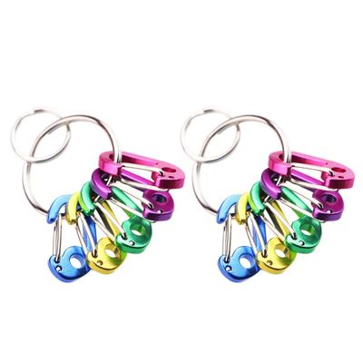 2pcs Small Aluminum Buckles Lightweight Spring Clips for Keychains Luggage and Outdoor Gear Versatile and Portable for Hiking and Camping Needs