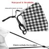 Niqqzit Buffalo Plaid Black and White Check Mask with Filter Breathable Face Mask Washable Balaclava Bandana Mouth Cover with Adjustable Ear Loops view 4