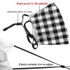 Niqqzit Buffalo Plaid Black and White Check Mask with Filter Breathable Face Mask Washable Balaclava Bandana Mouth Cover with Adjustable Ear Loops view 4