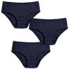 City Threads Big Girls Organic Cotton Brief Underwear for Sensitive Skin and Sensory Friendly Clothing SPD, Navy, 18/24M view 1
